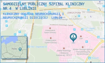 KLINICZNY ODDZIAŁ NEUROCHIRURGII I NEUROCHIRURGII DZIECIĘCEJ - UNIWERSYTECKI SZPITAL KLINICZNY NR 4 W LUBLINIE - DR. K. JACZEWSKIEGO 8,  LUBLIN