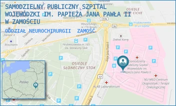 ODDZIAŁ NEUROCHIRURGII - SAMODZIELNY PUBLICZNY SZPITAL WOJEWÓDZKI IM. PAPIEŻA JANA PAWŁA II W ZAMOŚCIU - ALEJE JANA PAWŁA 10,  ZAMOŚĆ