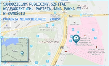 PORADNIA NEUROCHIRURGII - SAMODZIELNY PUBLICZNY SZPITAL WOJEWÓDZKI IM. PAPIEŻA JANA PAWŁA II W ZAMOŚCIU - ALEJE JANA PAWŁA 10,  ZAMOŚĆ