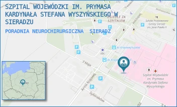 PORADNIA NEUROCHIRURGICZNA - SZPITAL WOJEWÓDZKI IM. PRYMASA KARDYNAŁA STEFANA WYSZYŃSKIEGO W SIERADZU - UL. ARMII KRAJOWEJ 7,  SIERADZ