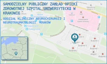 ODDZIAŁ KLINICZNY NEUROCHIRURGII I NEUROTRAUMATOLOGII - SAMODZIELNY PUBLICZNY ZAKŁAD OPIEKI ZDROWOTNEJ SZPITAL UNIWERSYTECKI W KRAKOWIE - UL. MACIEJA JAKUBOWSKIEGO 2,  KRAKÓW