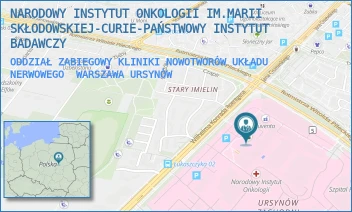 ODDZIAŁ ZABIEGOWY KLINIKI NOWOTWORÓW UKŁADU NERWOWEGO - NARODOWY INSTYTUT ONKOLOGII IM.MARII SKŁODOWSKIEJ-CURIE-PAŃSTWOWY INSTYTUT BADAWCZY - ROENTGENA 5,  WARSZAWA URSYNÓW