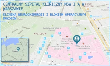 KLINIKA NEUROCHIRURGII Z BLOKIEM OPERACYJNYM - CENTRALNY SZPITAL KLINICZNY MSW I A W WARSZAWIE - WOŁOSKA 137,  MOKOTÓW