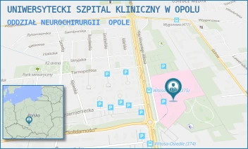 ODDZIAŁ NEUROCHIRURGII - UNIWERSYTECKI SZPITAL KLINICZNY W OPOLU - UL. ALEJA WINCENTEGO WITOSA 26,  OPOLE