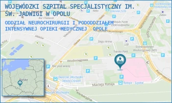 ODDZIAŁ NEUROCHIRURGII I PODODDZIAŁEM INTENSYWNEJ OPIEKI MEDYCZNEJ - WOJEWÓDZKI SZPITAL SPECJALISTYCZNY IM. ŚW. JADWIGI W OPOLU - UL. WODOCIĄGOWA 4,  OPOLE