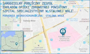 PORADNIA NEUROCHIRURGICZNA - SAMODZIELNY PUBLICZNY ZESPÓŁ ZAKŁADÓW OPIEKI ZDROWOTNEJ POWIATOWY SZPITAL SPECJALISTYCZNY W STALOWEJ WOLI - UL. STANISŁAWA STASZICA 4,  STALOWA WOLA
