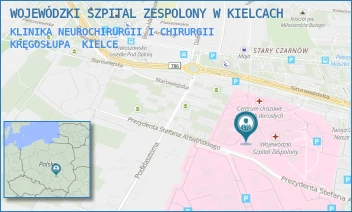 KLINIKA NEUROCHIRURGII I CHIRURGII KRĘGOSŁUPA - WOJEWÓDZKI SZPITAL ZESPOLONY W KIELCACH - GRUNWALDZKA 45,  KIELCE