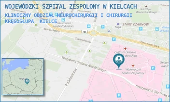 KLINICZNY ODDZIAŁ NEUROCHIRURGII I CHIRURGII KRĘGOSŁUPA - WOJEWÓDZKI SZPITAL ZESPOLONY W KIELCACH - GRUNWALDZKA 45,  KIELCE