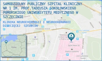 KLINIKA NEUROCHIRURGII I NEUROCHIRURGII DZIECIĘCEJ - UNIWERSYTECKI SZPITAL KLINICZNY NR 1 IM. PROF. TADEUSZA SOKOŁOWSKIEGO PUM W SZCZECINIE - UNII LUBELSKIEJ 1,  SZCZECIN